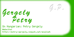 gergely petry business card